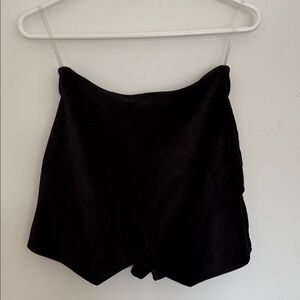 Black Corduroy Mini Skort